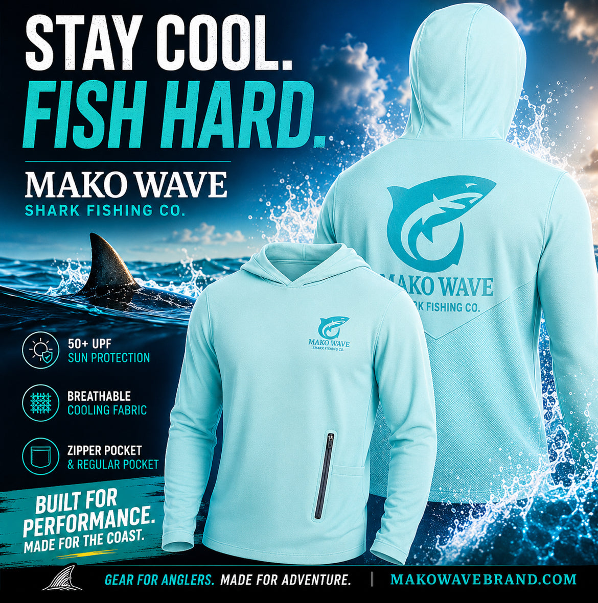 IronFin™ UPF 50+ Fishing Hoodie w/ Pockets