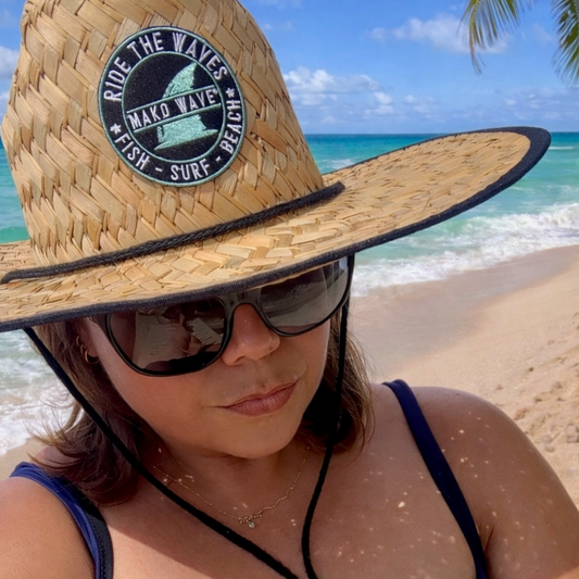 MakoWave Patch Straw Hat